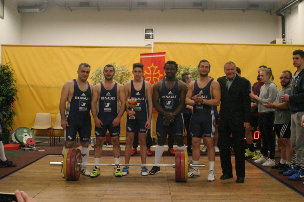 L'équipe victorieuse du 1er championnat régional d'Occitanie à Figeac le 7 janvier 2017