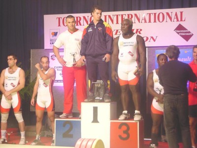 Podium : 1ère José NAVARRO Espagne 2ème Adedessatar HABBASSI Tunisie 3ème Georges KETCHA WADJA France