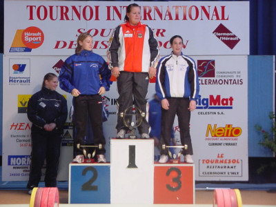 1ère Kathleen SCHÖPPE (Allemagne), 2ème Agnès CHIQUET (France) et 3ème Mélanie NOËL (France)
