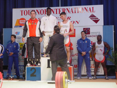 Podium masculin: 1er Venceslas DABAYA (France), 2ème Almir VELAGIC (Allemagne) et 3ème  le junior Jean Baptiste BARDIS (France)