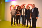 TROPHEE DES CHAMPIONS D OCCITANIE A L OPEN SUD DE FRANCE D EMONTPELLIER AVEC LA REGION MIDI LIBRE ET LA DEPECHE GAELLE NAYO KETCHANKE HALTEROHPILE ET MYRIAM NICOLE VTT DESCENTE DEUX ATHLETES DE CLERMONT L HERAULT