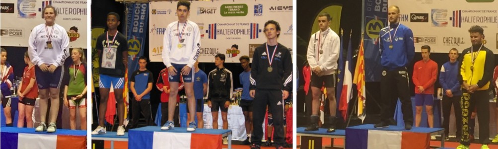Océane SEVERAC, Jérémy PEIGUET et Julien MULLOR
Tous trois champions de France
